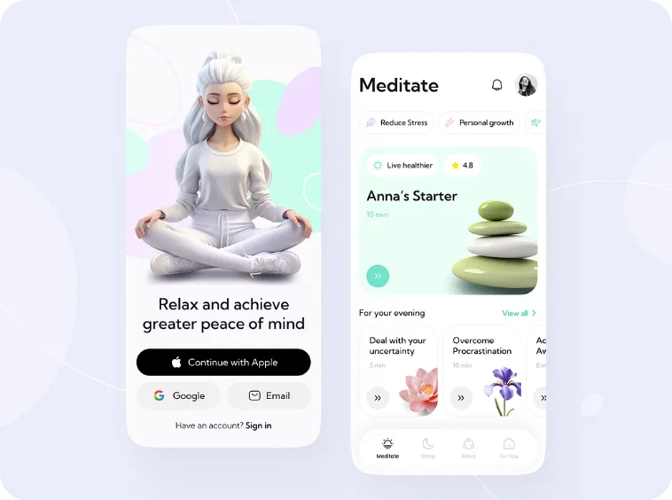 Digital transformation and mobile app development illustration